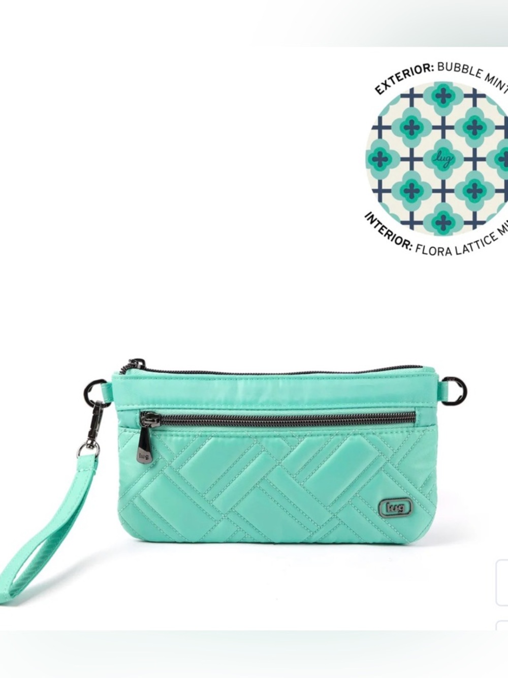 Lug Super Metro Wristlet Pouch Bubble Mint